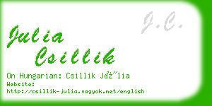 julia csillik business card